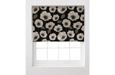 HOME Elissia Poppy Roller Blind - 3ft - Cream and Black